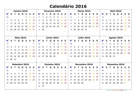 Calendário 2016 Calendarios 2016 Para Imprimir