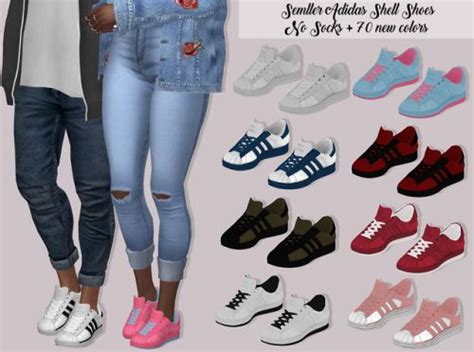 Sims 4 Ccs The Best Semller Adidas Shell Shoes No Socks By Lumy