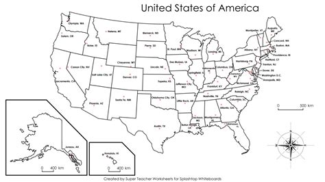 Usa States And Capitals Map Printable Us Map With States And Capitals