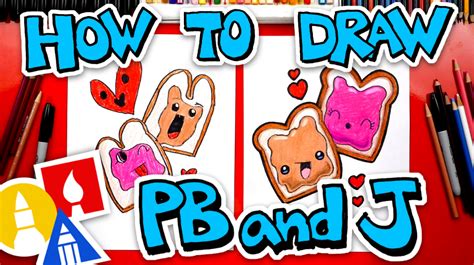 How To Draw Funny Peanut Butter And Jelly Art For Kids