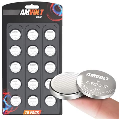 Buy Amvolt 15 Pack Cr2032 Batteries Extended Life 220mah 3 Volt