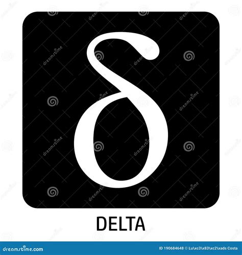 Delta Greek Symbol Small Letter Lowercase Font Icon In Circle Round