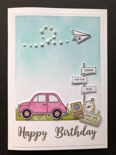 Travel Themed Birthday Card Birthday Sign Birthday Cards Cards