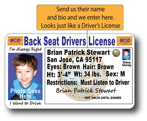 Back Seat Drivers License