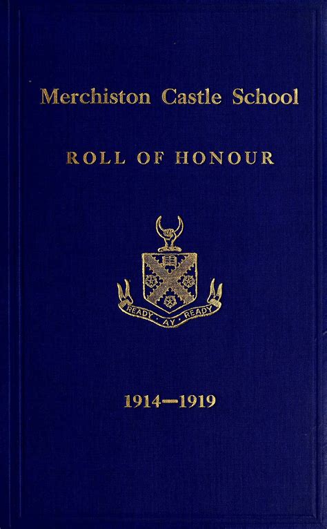 1 Front Cover Organisations Merchiston Castle School Roll Of