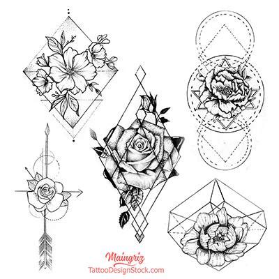 Shop arteza for a professional drawing pencil set with 33 pieces. Amazing geometric rose tattoo design by tattoo artist ...