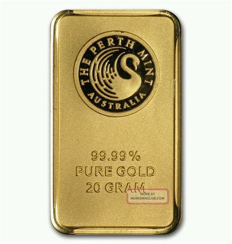 20 Gram Perth 99 99 Fine 24 Karat Gold Bar In Assay