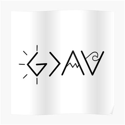 God Is Greater Than The High And Lows Sticker Poster By Sashdesigns