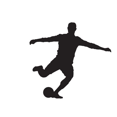 Male Football Athlete Man Soccer Player Vector Silhouette 13080636