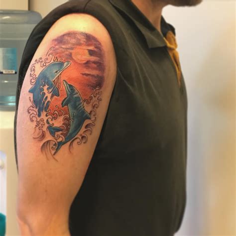 Dolphins are some of the most popular marine animals in the world. 65+ Best Dolphin Tattoo Designs & Meaning - 2019 Ideas