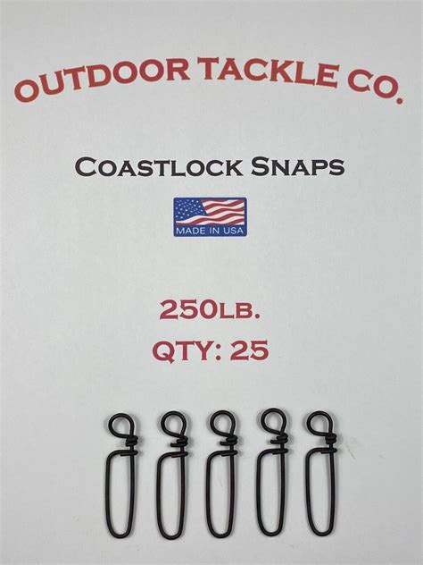 Coastlock Snap 250lb Black Oxide 25 Pack Made In Usa Ebay