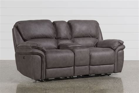 furniture glamour reclining loveseat  center console