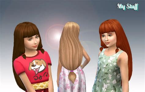 Mystufforigin Lila Hair For Girls Sims 4 Hairs
