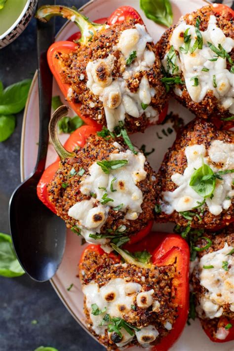 Mediterranean Quinoa Stuffed Peppers This Savory Vegan