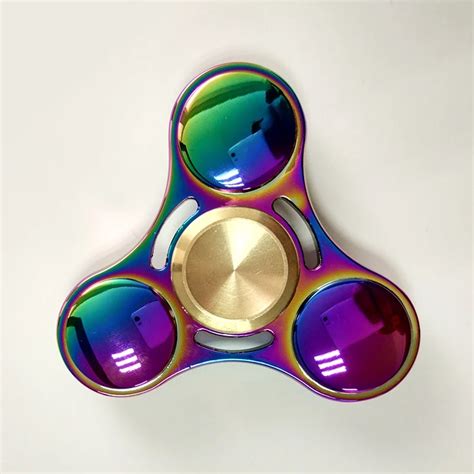 discount titanium fidget spinner metal edc hand spinner finger spin made focus colorful