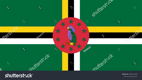 National Flag Commonwealth Dominica Stock Vector Royalty Free