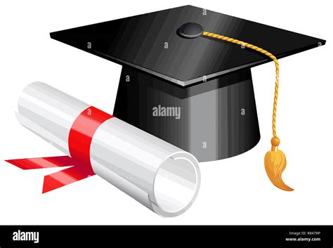 University Graduation Diploma Degree Bachelor Illustration Stock Photo