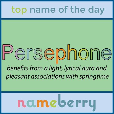 Persephone Baby Name Meaning Origin And Popularity Baby Names