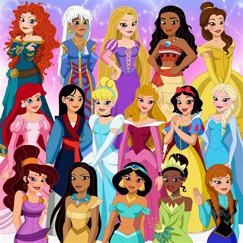 Disney Princesses By Lunamidnight On Deviantart Disney Day Disney Love Disney Frozen