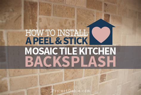 Installing a tile backsplash in your kitchen offers numerous benefits over painted or paper drywall. How to Install a Peel & Stick Mosaic Tile Kitchen ...