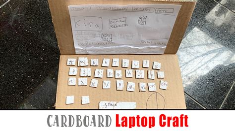 Cardboard Laptop Craft Happy Toddler Playtime