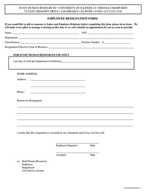 Voluntary Resignation Form Fill Out And Sign Online Dochub