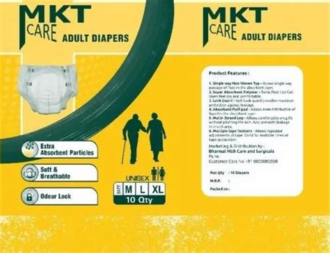 Briefs Mkt Care Disposable Adult Diapers Size 10 Xl At Rs 25piece In