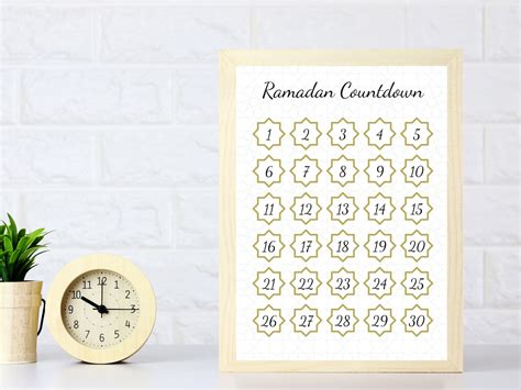 Ramadan Countdown Calendar Iftaar And Suhoor Timetable Etsy Uk