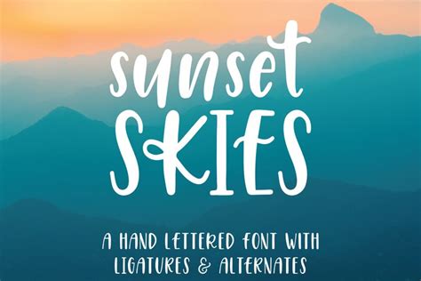 Sunset Skies Handwritten Sans Serif Font Free Font Download