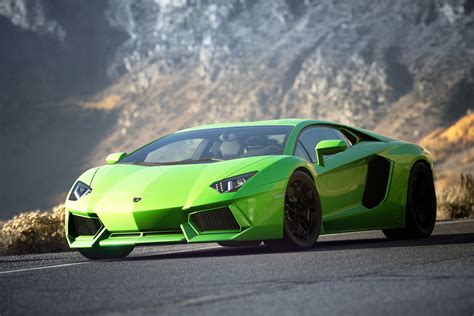 A Green Lamborghini Aventador Lp 700 Close Up Car Photography Etsy