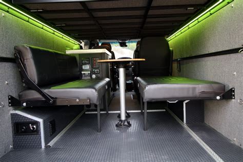76 Rear Dinettebed Setup For 07 Sprinter Vans Grey Cloth Rb