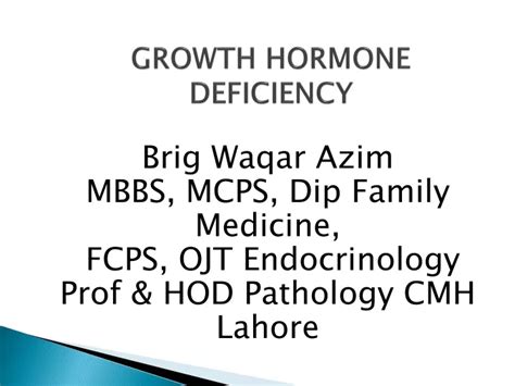 Ppt Growth Hormone Deficiency Powerpoint Presentation Free Download