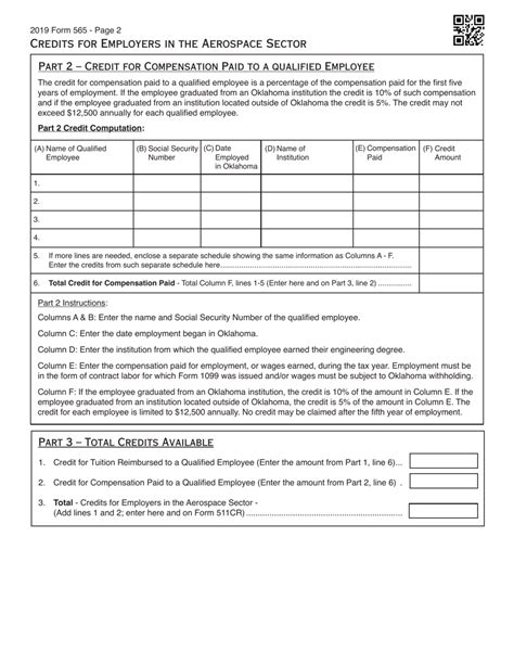 Form 565 Download Fillable Pdf Or Fill Online Credits For Employers In