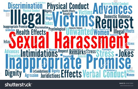 Sexual Harassment Word Cloud Concept Photo Libre De Droits 424610302