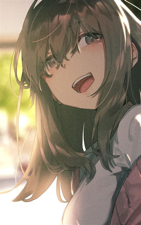 Wallpaper Cute Smiling Anime Girl Choker Resolution4026x1845 Wallpx