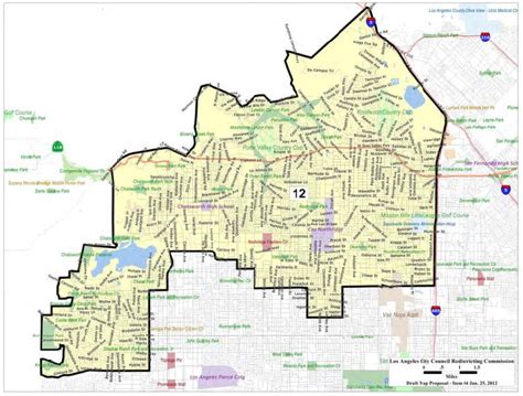 Los Angeles City Council District Map Map Of Zip Codes