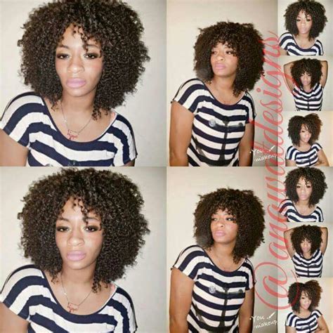 Poping curls are never out of date. Model Model Glance Water Wave Natrual Afro style | Afro ...