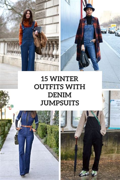 15 winter and fall looks with denim jumpsuits styleoholic