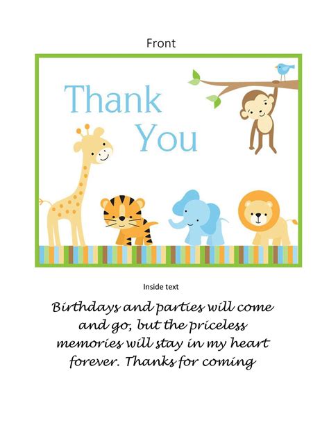 Thank You Card Template Free Printable
