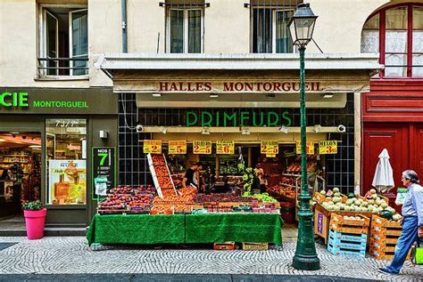 Montorgueil District In Paris France By Bruno De Hogues Market