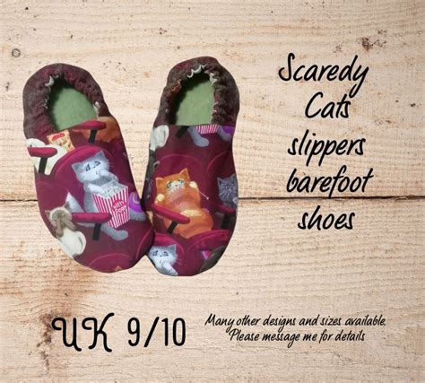 Barefoot Slippers Scaredy Cats Uk 910 Beautifully Handmade Uk