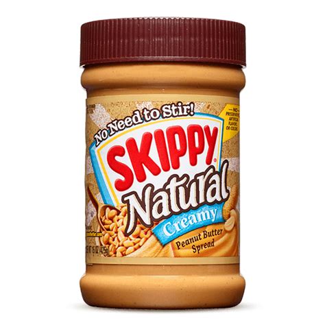 Natural Creamy Peanut Butter Spread Skippy® Brand Peanut Butter