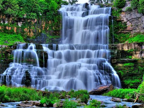 Desktop Waterfall Wallpaper Free Download Nature Beauty Waterfall
