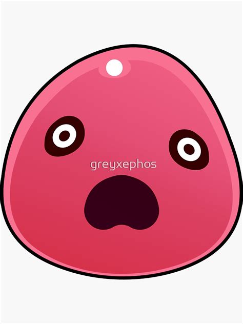 Scared Pink Slime Sticker For Sale By Greyxephos Redbubble