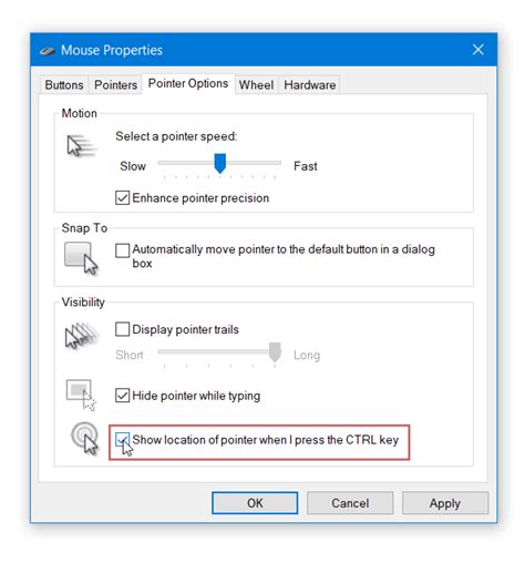 Make The Mouse Pointer Easier To Find In Windows 10 Digitional