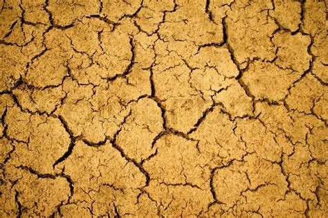 Very Dry Cracked Soil Flat Background Stock Image Colourbox