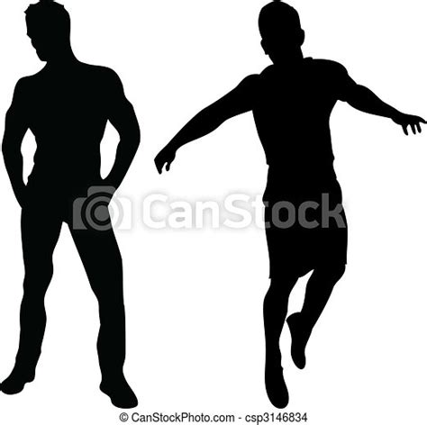 eps vector of 2 sexy men silhouettes on white background editable vector csp3146834 search