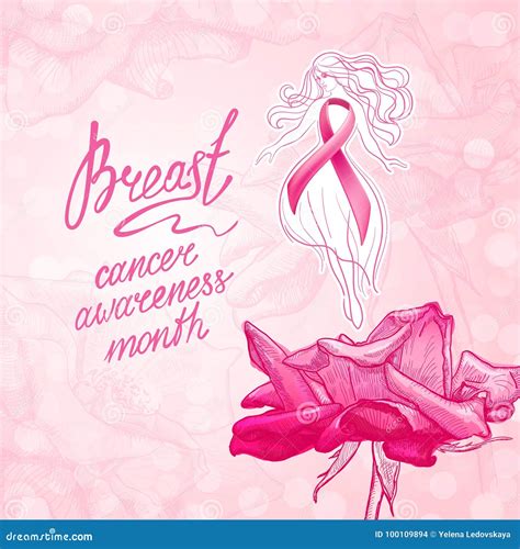 October Breast Cancer Awareness Month Stock Vector Illustration Of