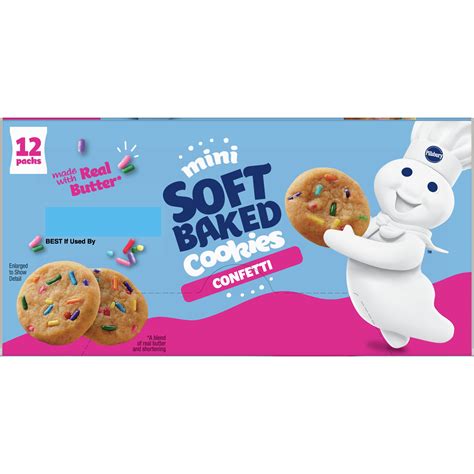 Buy Pillsbury Mini Soft Baked Cookies Confetti Snack Bags 12 Ct