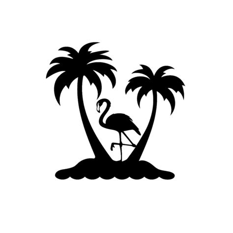 Dawasaru Fashion Flamingo Beach Palm Trees Car Stickers Personalized